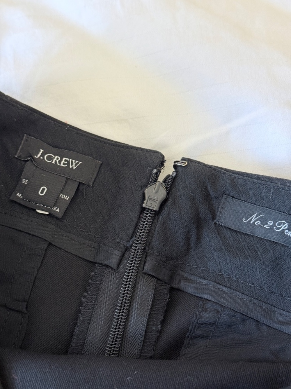 J. Crew Cotton Pencil Skirt Size 0 - Picture 2 of 7